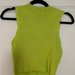 Size S H&M neon crop top